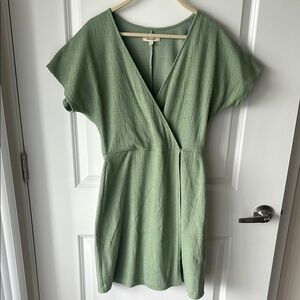 Madewell Sage Green Textured Dress